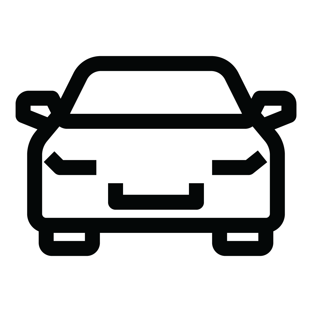 Simple line graphic of a car.