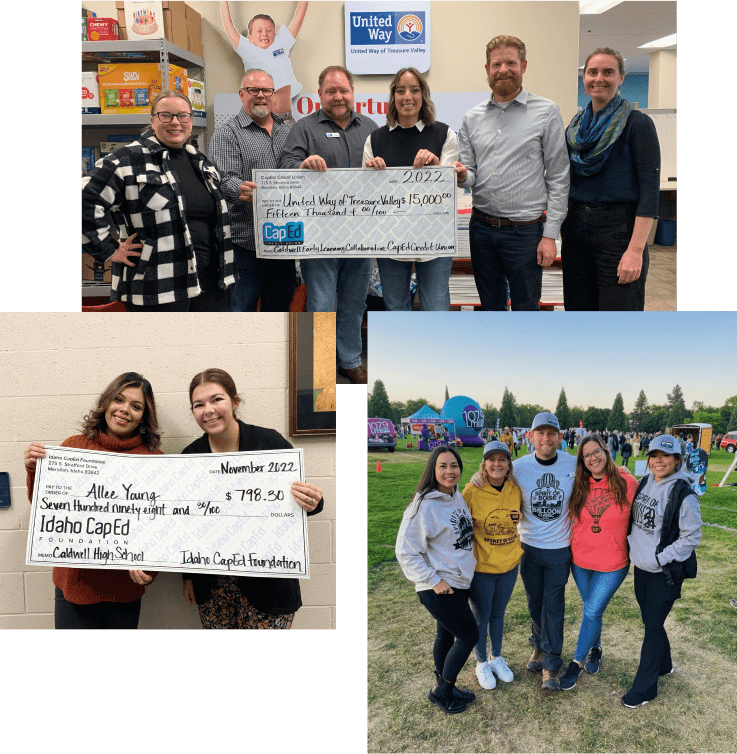 Various CapEd charitable efforts including donations to teacher grants, supporting United Way, and community outreach.