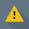 Caution sign with an exclamation mark in the center.