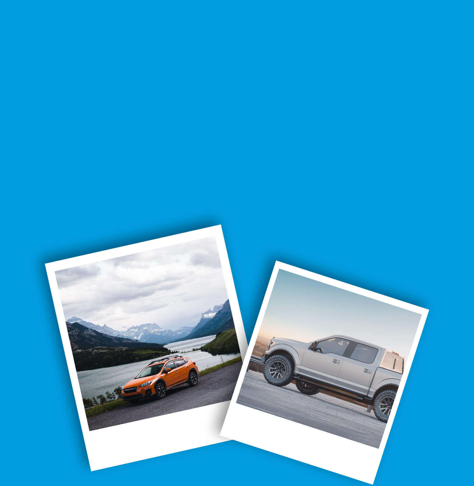 Pictures of newly purchased cars.