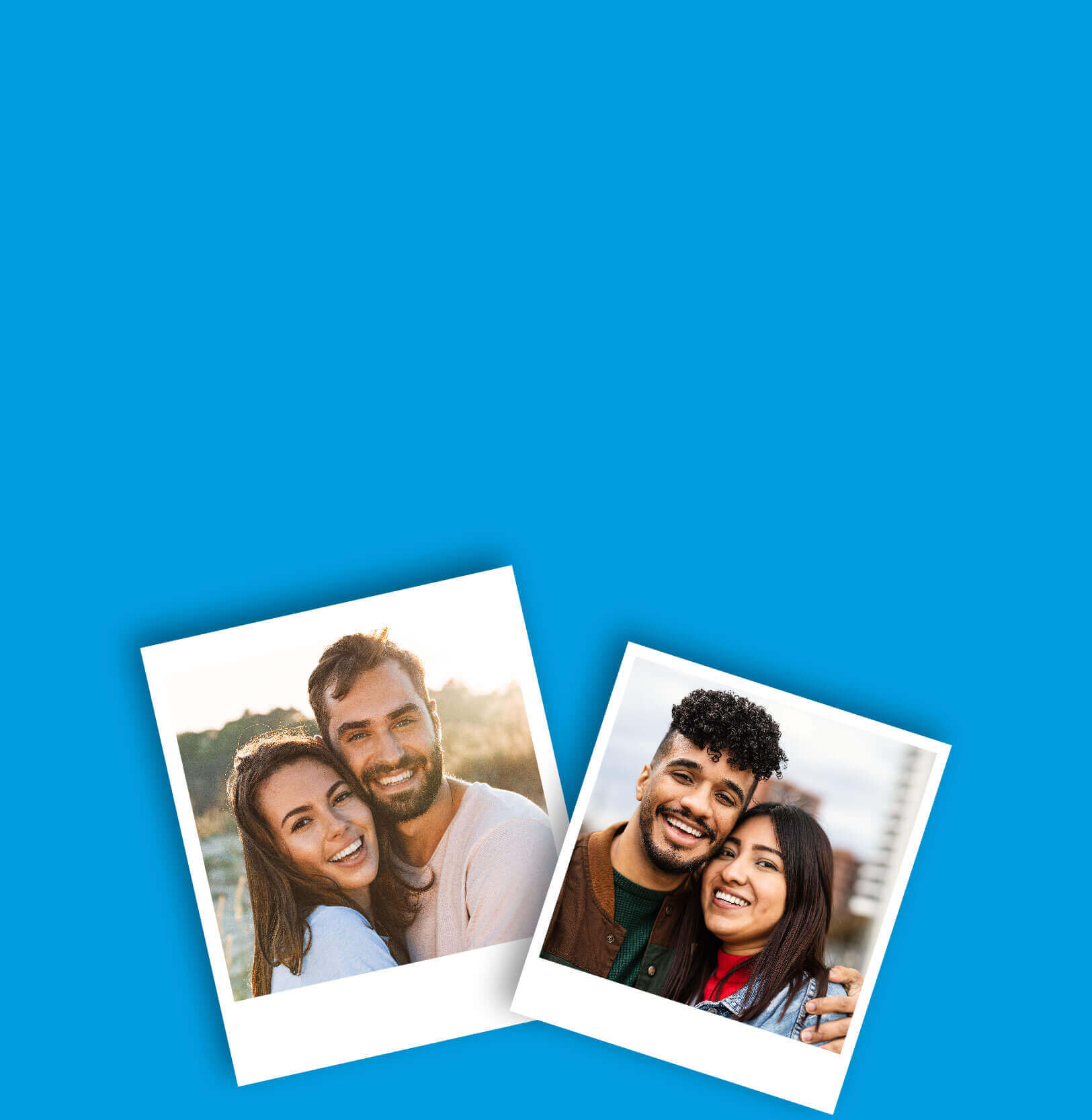 Pictures of community members smiling and posing with one another.