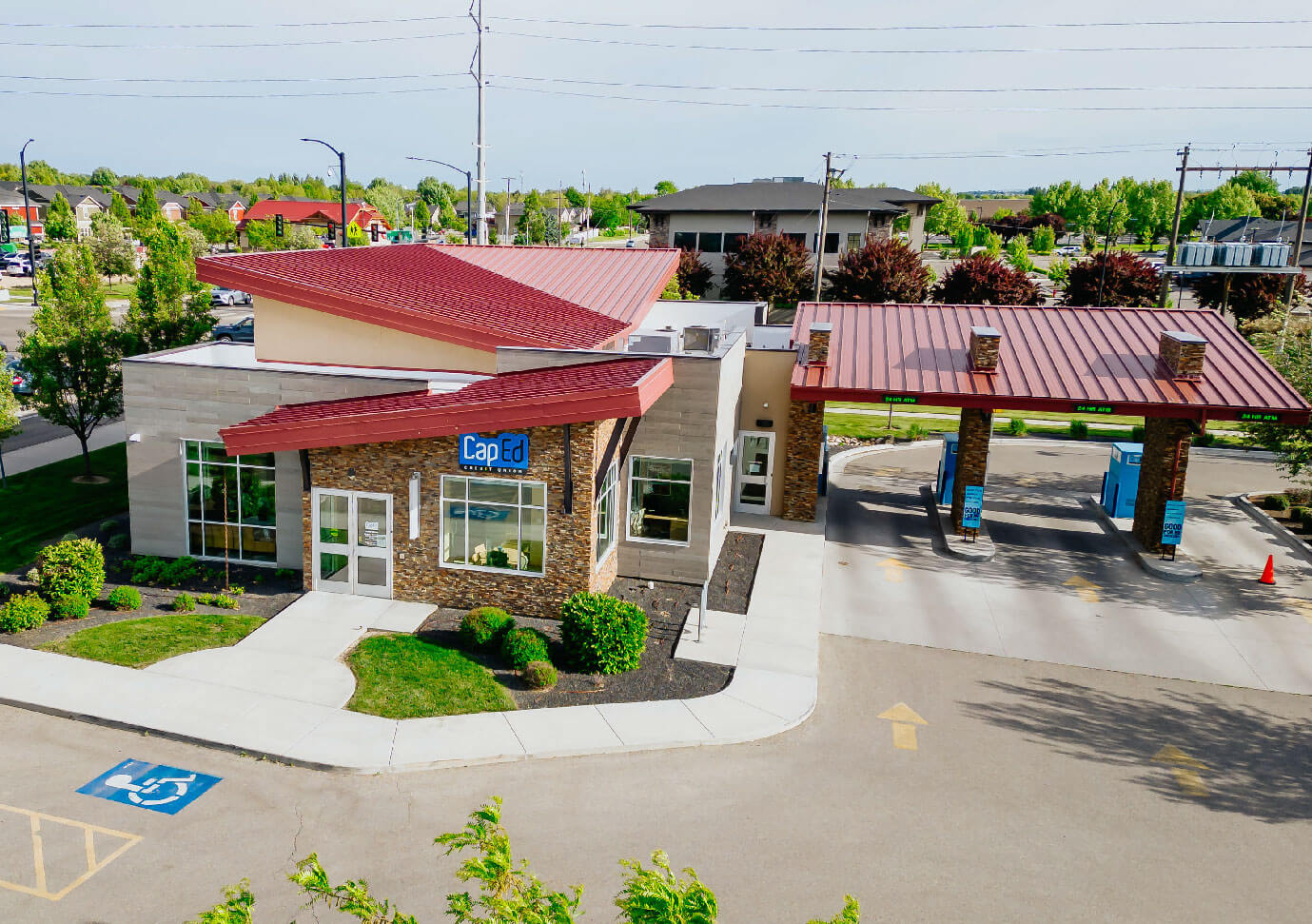 CapEd's Linder location drive through lanes.