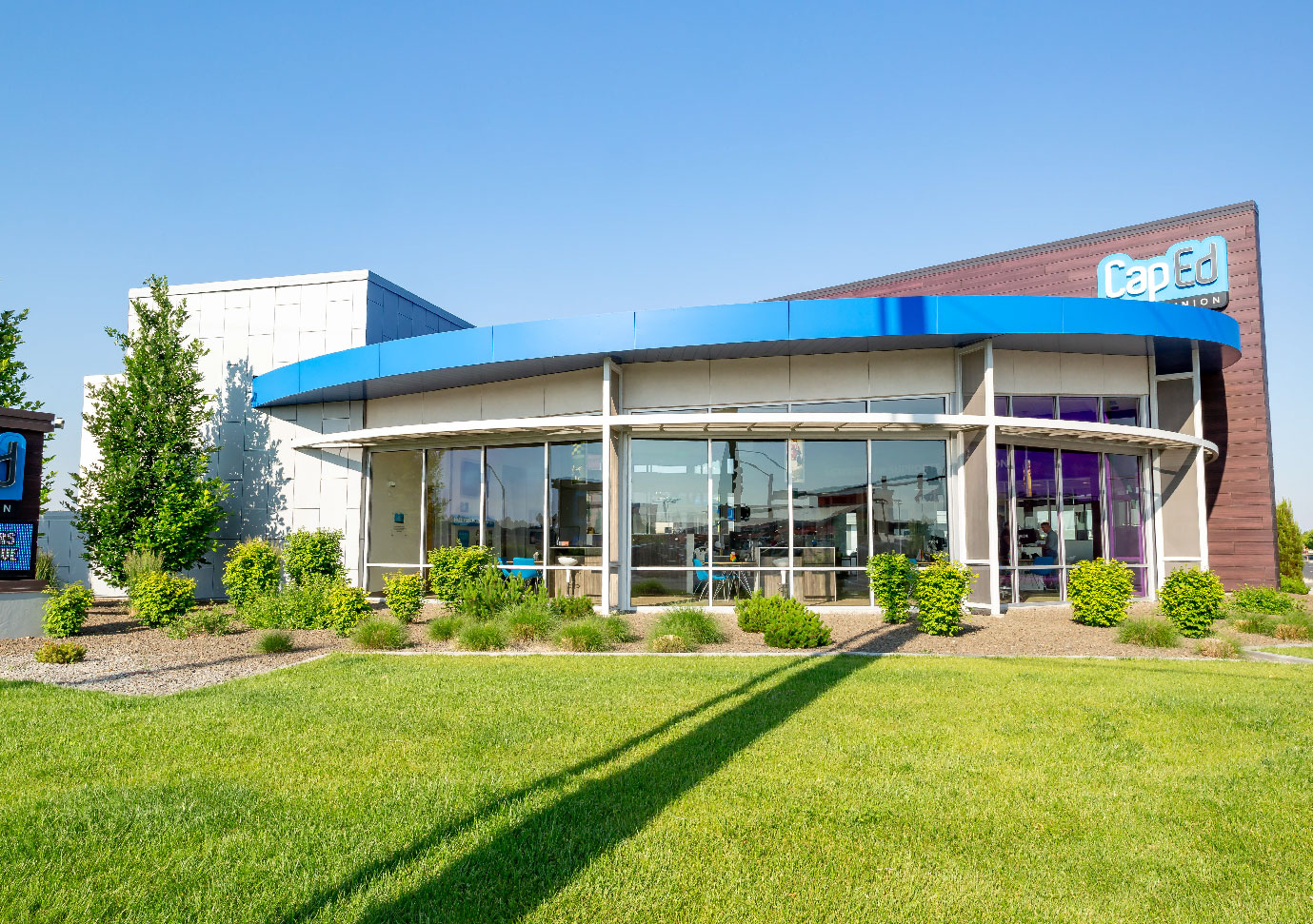 CapEd's Twin Falls location landscaping and grassy yard.