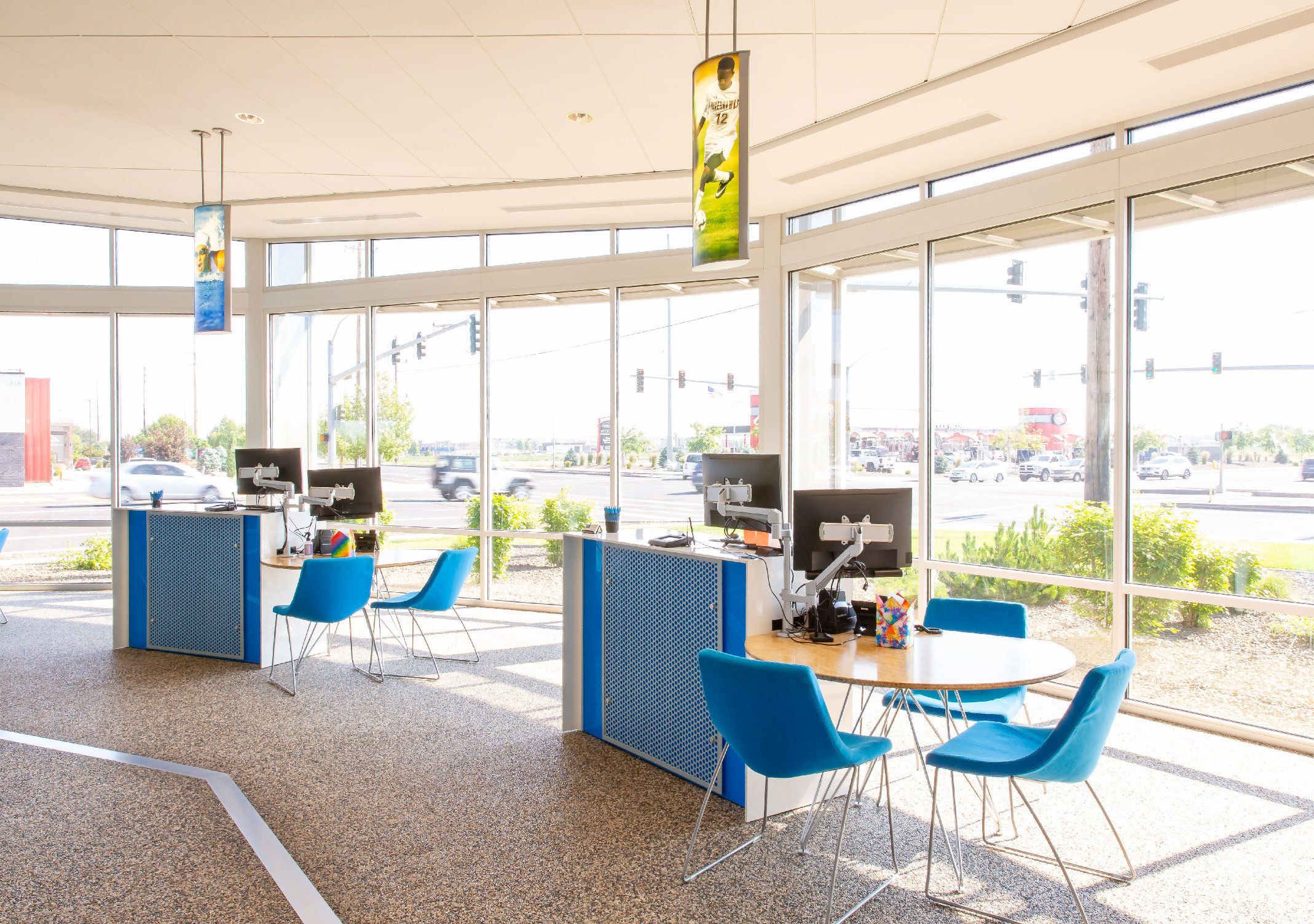CapEd Twin Falls location teller desks.