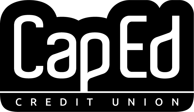 CapEd Credit Union logo in solid black.