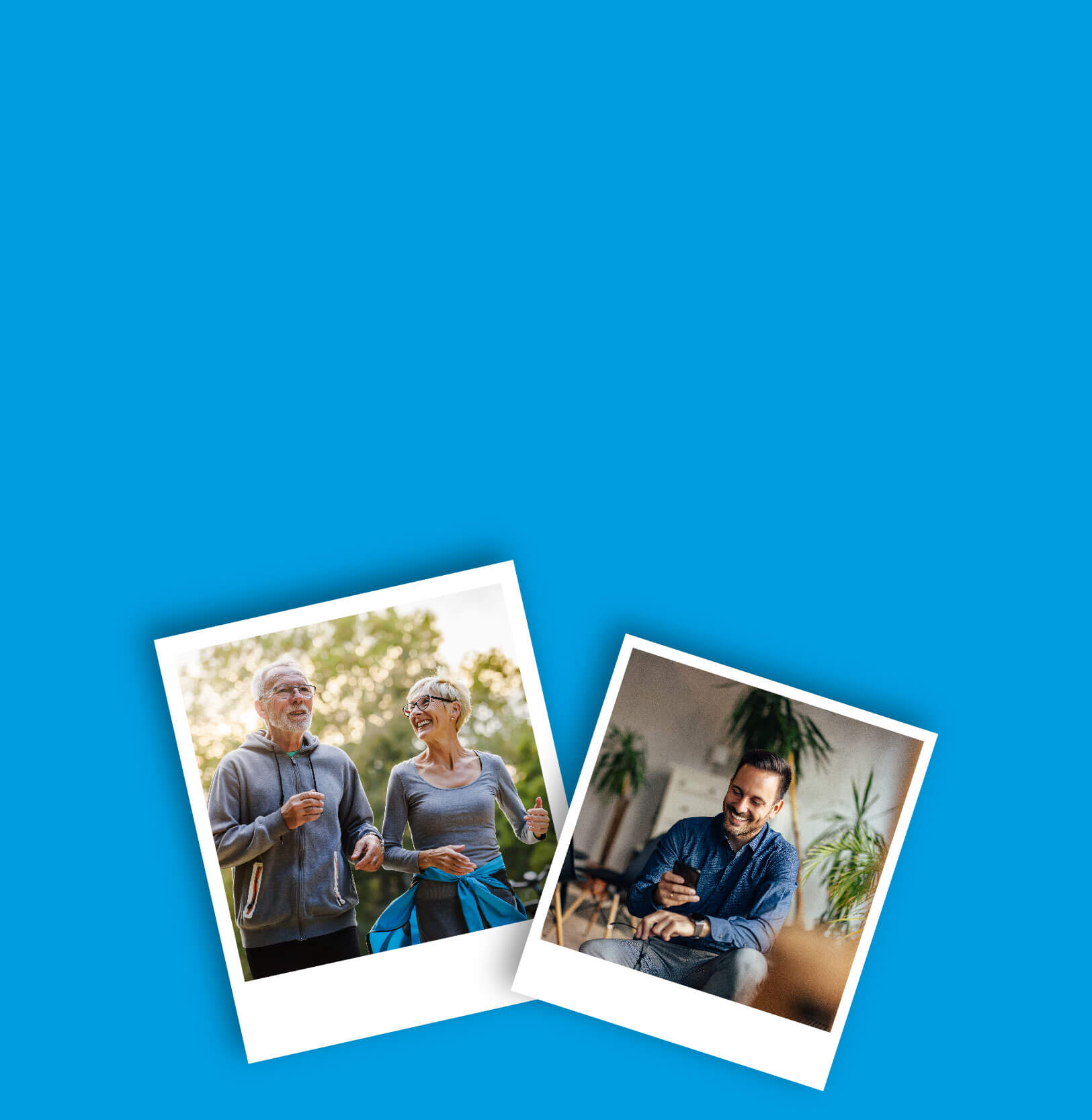 Pictures of members happily using their money market checking account.