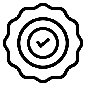 Stamp of a checkmark.