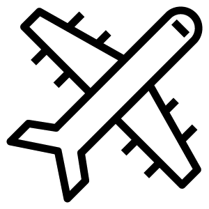 Graphic of an airplane.