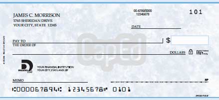 A sample of a CapEd specialty check.